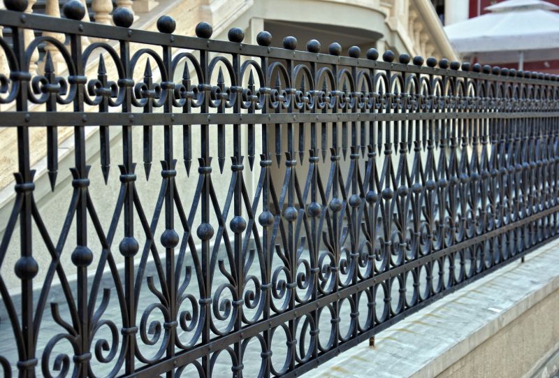 Black Iron Fence Installation